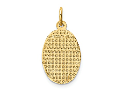 14K Yellow Gold Saint Christopher Medal Charm