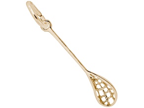 14K Yellow Gold Lacrosse Charm