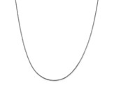 14K White Gold 1mm Octagonal Snake Chain Necklace