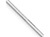 14K White Gold 1mm Octagonal Snake Chain Necklace