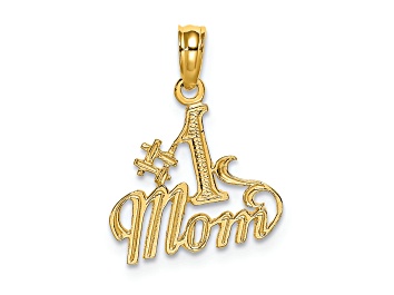 Picture of 14K Yellow Gold Polished Number 1 MOM Pendant
