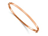 14K Rose Gold Polished Hinged Bangle Bracelet