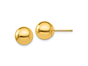 10k Yellow Gold Polished 8mm Ball Stud Earrings