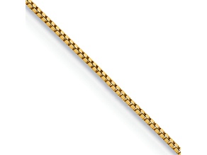 14k Yellow Gold 0.5mm Solid Box 16 Inch Chain