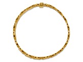 14K Yellow Gold Reversible Satin and Polished 9mm 7.25-inch Bracelet