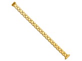 14K Yellow Gold Reversible Satin and Polished 9mm 7.25-inch Bracelet