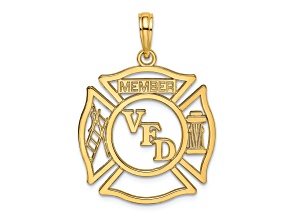 10K Yellow Gold VFD Member Shield Charm