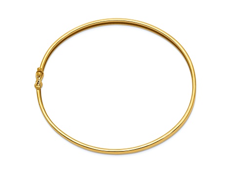 14K Yellow Gold Flexible Bangle Bracelet