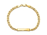14k Yellow Gold Semi-Solid Mariner Link ID Bracelet