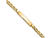 14k Yellow Gold Semi-Solid Mariner Link ID Bracelet
