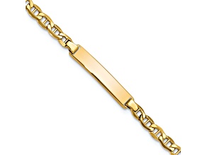 14k Yellow Gold Mariner Link ID Bracelet