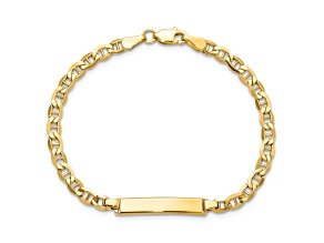 14k Yellow Gold Mariner Link ID Bracelet