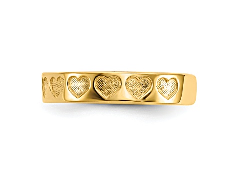 Gold heart deals toe ring