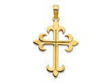 14k Yellow Gold Cross Charm