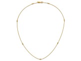 14K Yellow Gold Polished Diamond-cut 22-inch Necklace