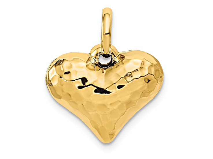 1.25g 14K Tri Color Gold Yellow/Rose/White Special Mom Heart Charm good Pendant