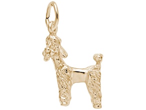 14K Yellow Gold Poodle Charm