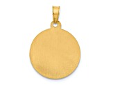 14k Yellow Gold Polished and Satin St Anthony Medal Charm
