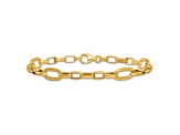 14K Yellow Gold Polished Fancy Cable Link Bracelet