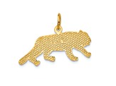14k Yellow Gold Textured Tiger Pendant