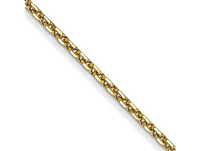 10k Yellow Gold 0.95mm Solid Diamond-Cut Cable 16 Inch Chain