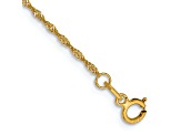 14k Yellow Gold 1.10mm Children's Singapore Link Bracelet