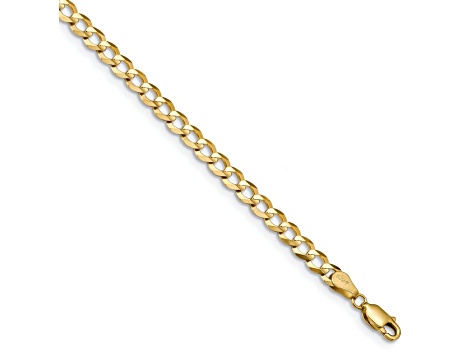 14k Yellow Gold 4.7mm Flat Cuban 24 Inch Chain