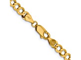 14k Yellow Gold 4.7mm Flat Cuban 24 Inch Chain