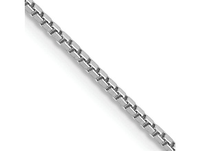 Rhodium Over 14k White Gold 1.05mm Solid Box 24 Inch Chain