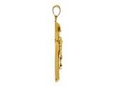 14K Yellow Gold Crucifix Charm