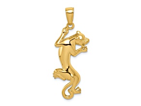 10K Yellow Gold Polished Panther Pendant