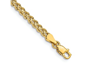 14K Yellow Gold 3mm Wide Double Strand Rope Bracelet
