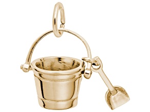 14K Yellow Gold Pail and Shovel Charm