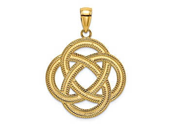 Picture of 14K Yellow Gold Large Celtic Eternity Knot Circle Charm