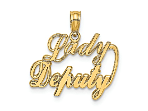 10K Yellow Gold Lady Deputy Charm - 14K26A | JTV