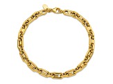 14K Yellow Gold Polished Link Men's Bracelet