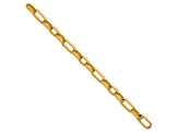 18K Yellow Gold 10mm Oval Link 8 inch Bracelet