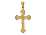 14K Yellow Gold Polished INRI Medium Crucifix Pendant