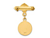 14k Yellow Gold Satin Saint Lucy Medal Pin