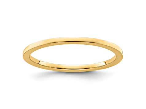 10K Yellow Gold 1.2mm Flat Stackable Expressions Band