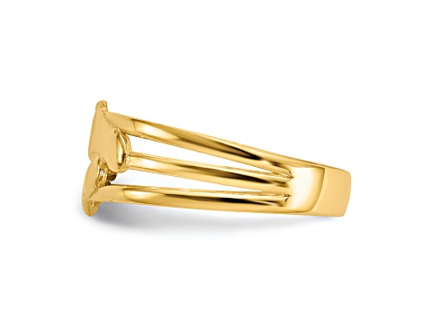 14K Yellow Gold Bare Feet Toe Ring