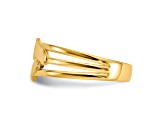 14K Yellow Gold Bare Feet Toe Ring