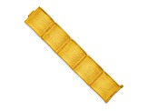 14K Yellow Gold Greek Key Wide 7.25-inch Hinged Bangle