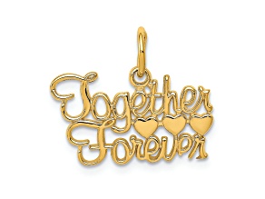 14k Yellow Gold Together Forever Pendant