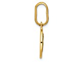 14K Yellow Gold Polished and Matte Angel Pendant