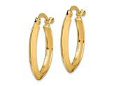 14k Yellow Gold 3/4" Polished Hoop Earrings