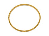 14K Yellow Gold 3/16 Laser Cut Hinged Bangle Bracelet
