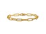 14K Yellow Gold Polished Textured Oval Link Bracelet