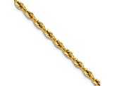 14k Yellow Gold 2.5mm Rope Link 18 Inch Chain