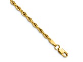 14k Yellow Gold 2.5mm Rope Link 18 Inch Chain